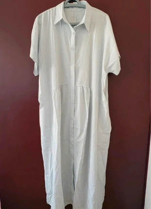 Robe Chemise Longue Rayée - T44 - neuf avec Étiquette, staat: Nieuw met prijskaartje, maat: XXL / 44 / 16, € 14,00, € 15,40 inclusief Kopersbescherming