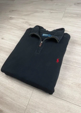 Quarter Half Zip Sweat Pull Col Camionneur | Ralph Lauren | Noir Logo brodé | Taille XL Homme, marca: Ralph Lauren, estado: Muy bueno, tamaño: XL, 59,90 €, 63,60 € Protección al comprador Pro incluida