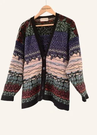 Past Times Vintage 90s Cardigan Jumper L – Retro Patterned Knit, Oversized mackintosh style, brand: Past Times, condition: Very good, size: L / UK 16-18, £38.00, £40.60 includes Buyer Protection Pro