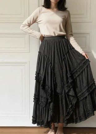 012 Robe longue noire en dentelle gothique boheme cottage core taille s, marque: motika, état: Très bon état, taille: S / 36 / 8, 39,00 €, 41,65 € Protection acheteurs (Pro) incluse