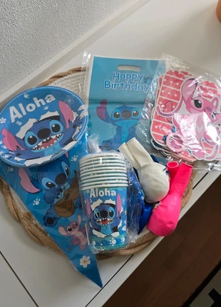 Stitch verjaardag versiering 6 delig, staat: Nieuw met prijskaartje, € 14,99, € 16,44 inclusief Kopersbescherming