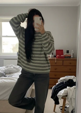 Pull à col rond oversize rayé vert femme, brand: Naya&Co, condizioni: Nuovo con cartellino, taglia: S / IT 40 / EU 36, €25.00, €26.95 include la Protezione acquisti