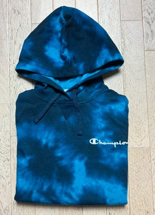 Sweat Champion tie-dye bleu/coupe oversize/taille XL, marque: Champion, état: Très bon état, taille: XL / 42 / 14, 16,50 €, 18,03 € Protection acheteurs incluse