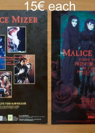 2 Malice Mizer 90's flyers, condizioni: Ottime, €30.00, €32.20 include la Protezione acquisti