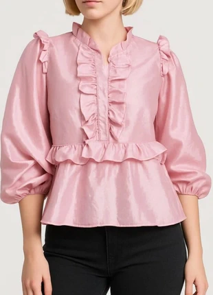 Splendide & chic blouse chemisier fluide a volant, marque: Neo Noir, état: Neuf avec étiquette, taille: S / 36 / 8, 17,50 €, 19,08 € Protection acheteurs incluse