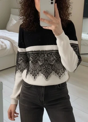 Pull élégant à garniture en dentelle – Taille S, brand: Caire, condition: Very good, size: S / 36 / 8, €45.00, €47.95 includes Buyer Protection