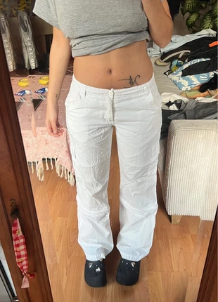 Pantalon cargo blanc Y2K Taille basse, brand: Cargo, condition: Very good, size: S / 36 / 8, €5.00, €5.95 includes Buyer Protection