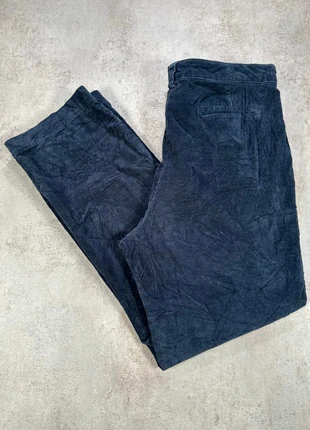 Pantalon En Velours Côtelé / Corduroy dressbarn bleu marine coton elastique coupe ample taille 12, merk: Vintage Dressing, staat: Heel goed, maat: L / 40 / 12, € 7,00, € 8,05 inclusief Kopersbescherming Pro