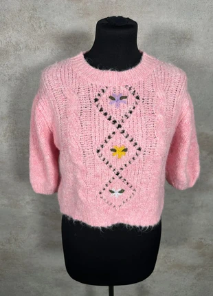 Pull Maille Torsadée Cable Knit Vintage Valleygirl rose peluche mohair taille S, brand: Vintage Dressing, condition: Very good, size: S / 36 / 8, €15.00, €16.45 includes Buyer Protection Pro
