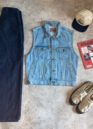 🔵 Veste sans manche en denim – Jep’s – bleu délavé – 100% coton, brand: Vintage Dressing, condition: Very good, size: M, €39.00, €41.65 includes Buyer Protection Pro