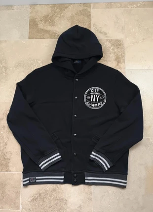 Veste Teddy à capuche universitaire Brooklyn Athletic Ralph Lauren - Homme XXL - Noir et blanc, marque: Ralph Lauren, état: Très bon état, taille: XXL, 85,00 €, 89,95 € Protection acheteurs (Pro) incluse
