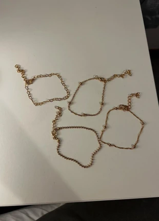 4Pk Gold Bracelets/Anklets, brand: unknown, condition: New without tags, €4.00, €4.90 includes Buyer Protection