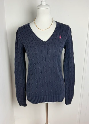 Pull Col V Torsadé Ralph Lauren Cable Knit V-| Preppy Old Money, brand: Ralph Lauren, condition: Very good, size: M / 38 / 10, €60.00, €63.70 includes Buyer Protection