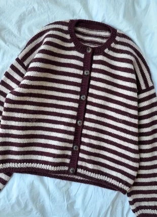 Gilet rayé bordeaux & beige taille S-M, état: Très bon état, taille: M / 38 / 10, 30,00 €, 32,20 € Protection acheteurs incluse