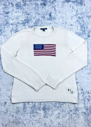 Pull Lauren Ralph Lauren drapeau USA coton femme L blanc crème SKU299, marque: Ralph Lauren, état: Très bon état, taille: L / 40 / 12, 39,90 €, 42,60 € Protection acheteurs incluse