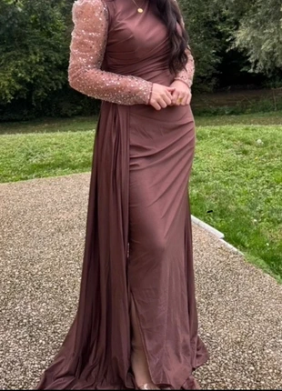 Robe de soirée marron, marca: Shein, estado: Muito bom, tamanho: M / 38 / 10, €25.00, €26.95 inclui Proteção do Comprador