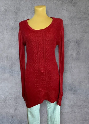 Pull col rond long torsadé tressé vintage bordeaux | Taille L | pf159, marque: Vintage Dressing, état: Très bon état, taille: L / 40 / 12, 8,00 €, 9,10 € Protection acheteurs (Pro) incluse