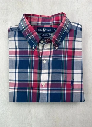 Chemise Ralph Lauren à carreaux multicolores logo bleu brodé L homme, marque: Ralph Lauren, état: Très bon état, taille: L, 38,00 €, 40,60 € Protection acheteurs (Pro) incluse