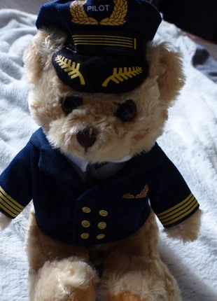 Peluche ours pilote d'avion commandant, marque: Euro souvenirs, état: Neuf sans étiquette, taille: Prématuré, jusqu'à 44cm, 5,00 €, 5,95 € Protection acheteurs incluse