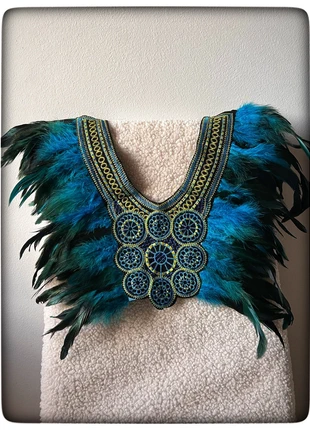 Collier plumes bleu roi – L’ultime touche glamour pour les soirées, marque: Unique, état: Très bon état, 14,80 €, 16,24 € Protection acheteurs (Pro) incluse