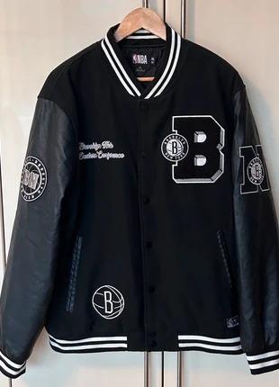NBA Black & White Varsity Jacket, brand: NBA, condition: Very good, size: XL, £24.10, £26.01 includes Buyer Protection Pro