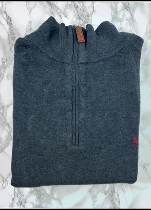 Pull 1/4 Zip Ralph Lauren Gris / Logo brodé Rouge / Taille XL/2XL Homme, brand: Ralph Lauren, condizioni: Ottime, taglia: XL, €48.25, €51.36 include la Protezione acquisti