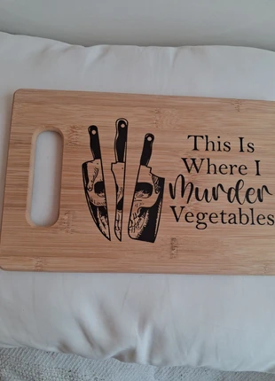 Planche à découper en bois, pour les légumes si vous vous sentez coupable ! Sarcasme, marque: squelette, état: Neuf sans étiquette, 16,00 €, 17,50 € Protection acheteurs incluse