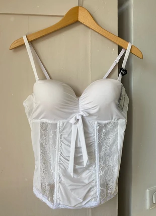 Bustier blanc, marque: Lingerie Land, état: Neuf avec étiquette, 5,00 €, 5,95 € Protection acheteurs incluse
