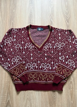 Vneck Knit Sweater Vintage Geometrical Old Money Retro Design Size L, marque: Vintage Dressing, état: Très bon état, taille: L, 14,90 €, 16,35 € Protection acheteurs incluse
