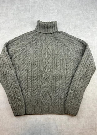 Pull col roulé gris style Aran wool en laine 100-% XL femme. ARA1166F, marque: LAINE, état: Très bon état, taille: XL / 42 / 14, 40,00 €, 42,70 € Protection acheteurs (Pro) incluse