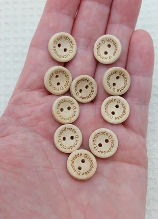 Bouton de couture rond bois handmade cœur - 10pcs A1197, marca: Mercerie Syllikan, estado: Muy bueno, 2,00 €, 2,80 € Protección al comprador Pro incluida