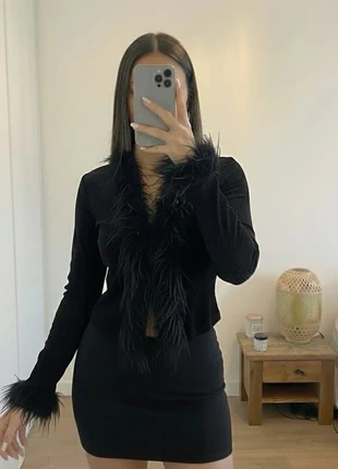 Manteau fausse fourrure noir léger style afghan, brand: softglam, condition: Very good, size: S / 36 / 8, €49.00, €52.15 includes Buyer Protection