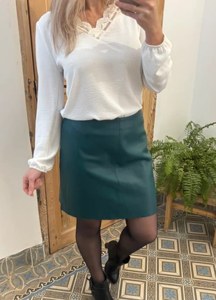 Jupe droite simili cuir Promod – Vert sapin – Taille 42, brand: Promod, condizioni: Ottime, taglia: XL / IT 46 / EU 42, €12.00, €13.30 include la Protezione acquisti Pro