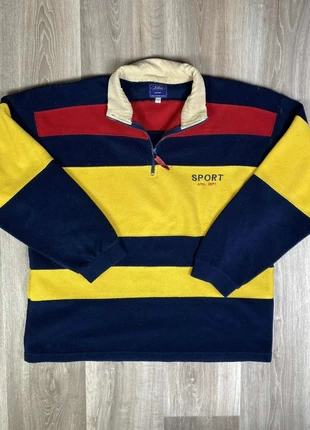 Quart zip polaire vintage homme galeries lafayette - Jaune Marine rouge - M, marca: Galeries Lafayette, estado: Muito bom, tamanho: L, €20.00, €21.70 inclui Proteção do Comprador