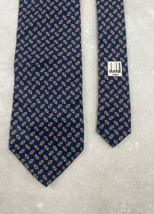 Noeud de Cravate Dunhill Vintage Made in Italy 100% Soie Bleu Marine à Motif, brand: Dunhill, condition: Very good, €10.00, €11.20 includes Buyer Protection