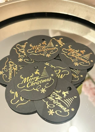 20 Cartoncini Natalizi – Merry Christmas | Oro su Nero Opaco, zustand: Neu, mit Etikett, 4,00 €, 4,90 € inklusive Vinted-Käuferschutz