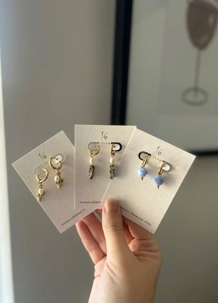 Brand new stainless steel waterproof shell semi precious stone earrings, brand: fable elements, condition: New with tags, £16.00, £17.50 includes Buyer Protection Pro
