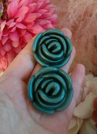 BO vintage clips grosses fleurs, brand: Vintage Love, condition: Very good, €7.00, €8.05 includes Buyer Protection Pro