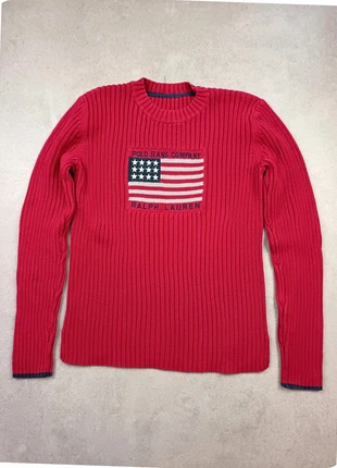Pull vintage Ralph Lauren flag/drapeau américain col rond taille S, marque: Ralph Lauren, état: Très bon état, taille: S / 36 / 8, 52,90 €, 56,25 € Protection acheteurs incluse