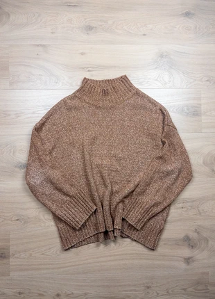 Pull Oversize H&M Col Droit Maille Douce Marron Terre Cuite, marque: H&M, état: Très bon état, taille: M / 38 / 10, 6,00 €, 7,00 € Protection acheteurs incluse