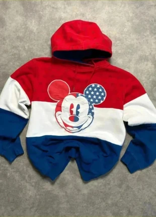 Sweat pull hoodie à capuche mickey usa disneyland paris / taille M/ bleu blanc et rouge/ unisexe, marque: Disneyland Paris, état: Très bon état, taille: M, 24,00 €, 25,90 € Protection acheteurs incluse
