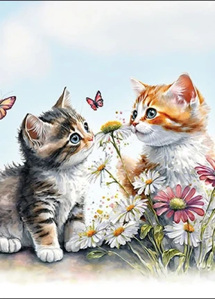 servetten (5x) voor hobby katten kittens, merk: Ambiente, staat: Heel goed, € 1,00, € 1,75 inclusief Kopersbescherming