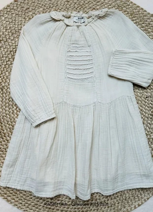 Robe crème Cyrillus 6 ans en gaze de coton - 3567, marca: Cyrillus, estado: Muy bueno, tamaño: 6 años / 116 cm, 15,00 €, 16,45 € Protección al comprador Pro incluida