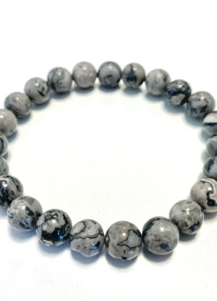 Bracelet Jaspe Gris 8mm, condition: Very good, €7.00, €8.05 includes Buyer Protection Pro