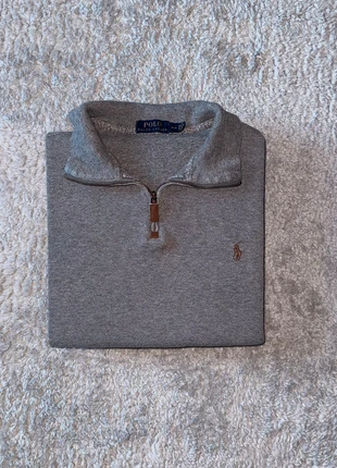 Pull half zip quarter zip col camionneur Ralph Lauren taille M gris, brand: Ralph Lauren, condition: Very good, size: M, €60.00, €63.70 includes Buyer Protection