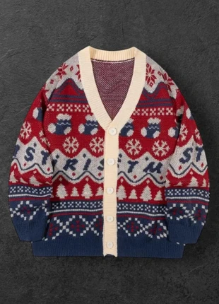 Cardigan Knit Crazy sweater Américain old school 90s USA - Vintage Tricot y2k - L, marque: y2k, état: Très bon état, taille: L, 58,00 €, 61,60 € Protection acheteurs (Pro) incluse