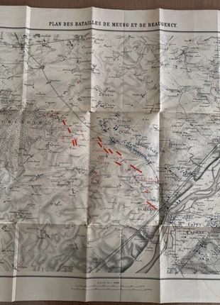 Carte ancienne – Plan des Batailles de Meung et Beaugency (1875), condition: Very good, €75.00, €79.45 includes Buyer Protection