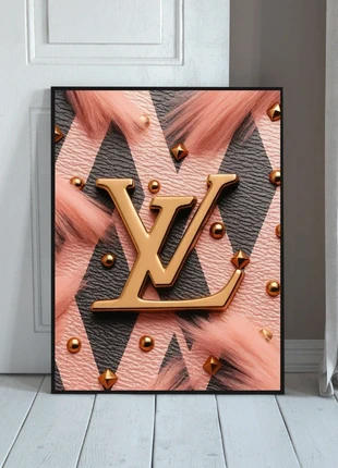 Affiche / Poster – Art Luxe Rose & Doré – Format A3 (29,7 x 42 cm), marke: Inconnu, zustand: Sehr gut, 10,00 €, 11,20 € beinhaltet Vinted-Käuferschutz Pro