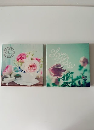 Lot de 2 toiles décoratives, staat: Goed, € 5,00, € 5,95 inclusief Kopersbescherming