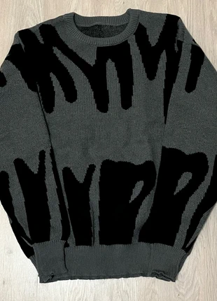 Pull gris à motifs noir style Y2K – Taille L, brand: Vintage Dressing, condition: Very good, size: L, €25.00, €26.95 includes Buyer Protection